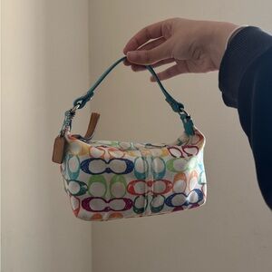coach monogram colorful bag